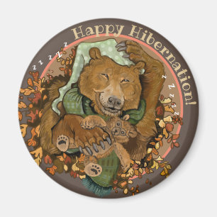 Happy Hibernnnnnncd Beer Magnet
