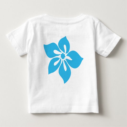 Happy Hibiscus Baby-T-shirt (Achterkant)