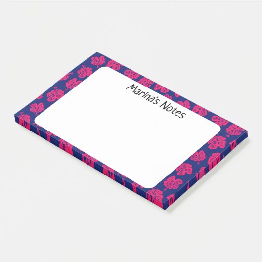 Happy Hibiscus Flower Persoonlijke Post-it® notes (Schuin)