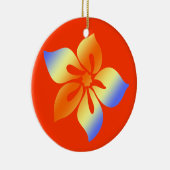 Happy Hibiscus Hawaiian Ornaments Keramisch Ornament (Rechts)