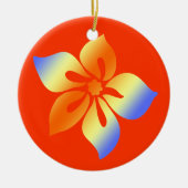 Happy Hibiscus Hawaiian Ornaments Keramisch Ornament (Voorkant)