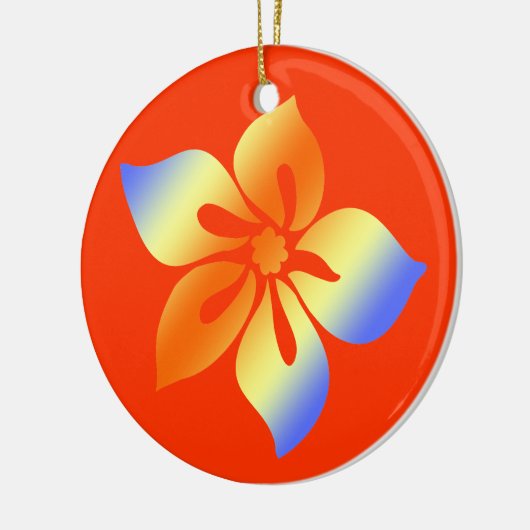 Happy Hibiscus Hawaiian Ornaments Keramisch Ornament (Links)