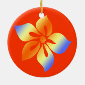 Happy Hibiscus Hawaiian Ornaments Keramisch Ornament (Achterkant)