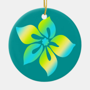 Happy Hibiscus Hawaiian Ornaments Keramisch Ornament