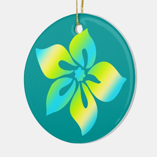 Happy Hibiscus Hawaiian Ornaments Keramisch Ornament (Links)