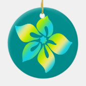 Happy Hibiscus Hawaiian Ornaments Keramisch Ornament (Achterkant)