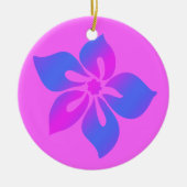 Happy Hibiscus Hawaiian Ornaments Keramisch Ornament (Voorkant)