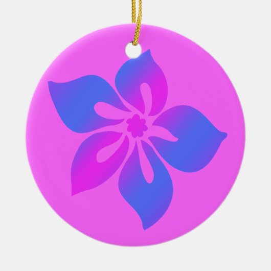 Happy Hibiscus Hawaiian Ornaments Keramisch Ornament (Voorkant)