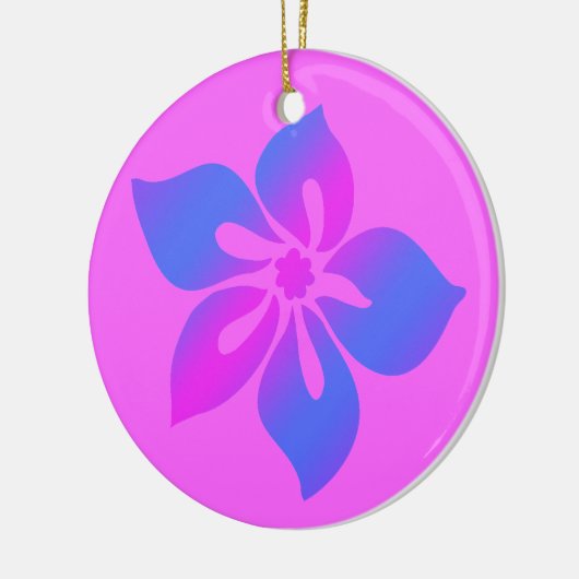 Happy Hibiscus Hawaiian Ornaments Keramisch Ornament (Links)