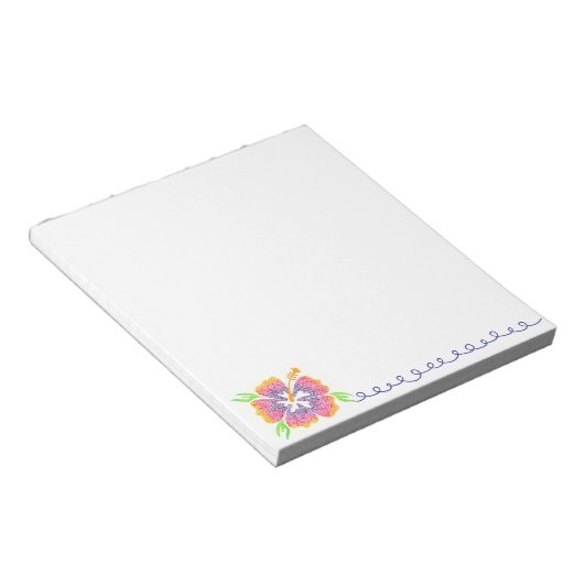 Happy Hibiscus Notepad Notitieblok (Schuin)