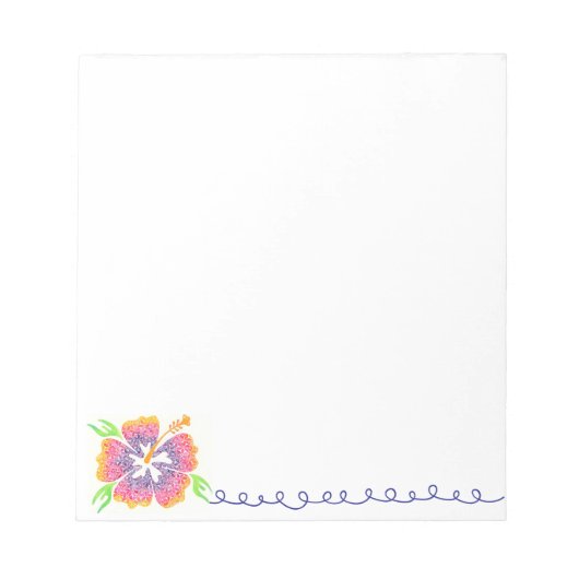 Happy Hibiscus Notepad Notitieblok (Voorkant)