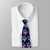 Happy Hibiscus USA Necktie Stropdas (Gebonden)