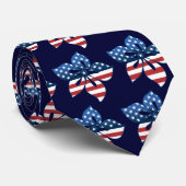 Happy Hibiscus USA Necktie Stropdas (Opgerold)