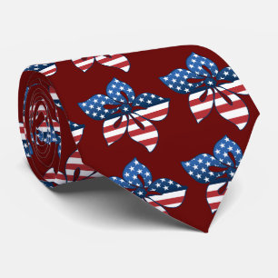 Happy Hibiscus USA Necktie Stropdas