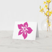 "Happy Hibiscus"-wenskaarten in Fuchsia Kaart (Gele Bloem)