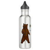 Happy Hiking Outdoor Wildlife Grizzly Beer Waterfles (Links)