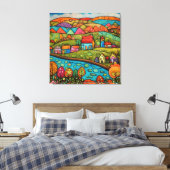 Happy Hills Canvas Afdruk (Insitu (Slaapkamer))