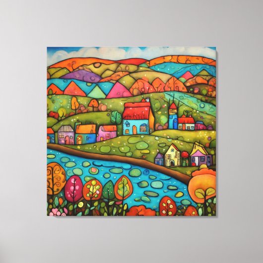Happy Hills Canvas Afdruk (Voorkant)