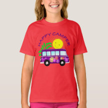 Happy Hippie Camper Van Fun Colorful Graphic