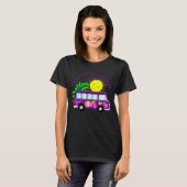 Happy Hippie Camper Van Fun Colorful Graphic T-shirt (Voorkant volledig)