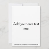 Happy Hippie Cat Sunglazen Vredesgeblazen Bloem Kaart (Achterkant)