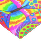 Happy Hippie Cat Sunglazen Vredesgeblazen Bloem Tafelkleed (Gekanteld)