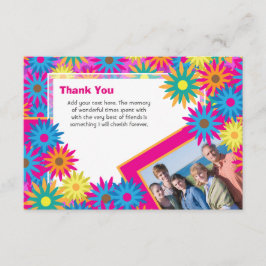 Happy Hippie Flower Power Dank je opmerkingen Kaart