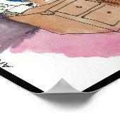 Happy Hippie Funny Poster van LT Cartoons (Hoek)