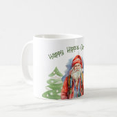 Happy Hippie Kerstmis Mok (Voorkant links)