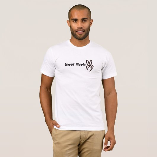 Happy Hippie T-shirt (Voorkant volledig)