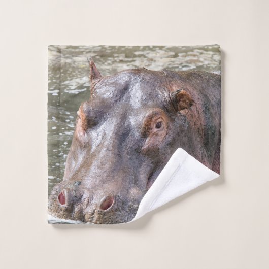 Happy Hippo Bad Handdoek (Wasdoekje)