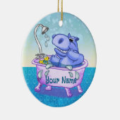 Happy Hippo Bath Keramisch Ornament (Rechts)