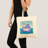 Happy Hippo Bath Tote Bag (Voorkant (product))