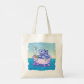 Happy Hippo Bath Tote Bag (Achterkant)