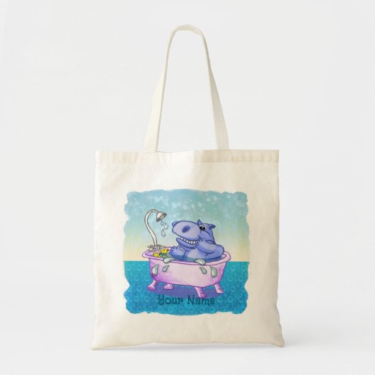 Happy Hippo Bath Tote Bag (Voorkant)