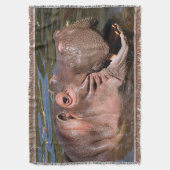Happy hippo deken (Voorkant Verticaal)
