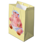 Happy Hippo Gift Bag Medium Cadeauzakje (Achterkant Gekanteld)