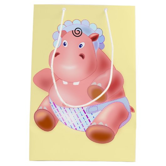 Happy Hippo Gift Bag Medium Cadeauzakje (Achterkant)