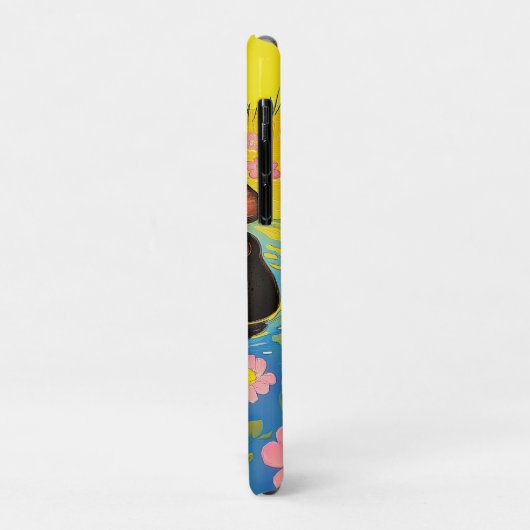 Happy Hippo in Blooming Pond Case-Mate iPhone Case (Achterkant/links)