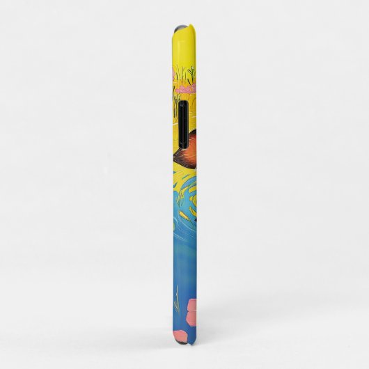 Happy Hippo in Blooming Pond Case-Mate iPhone Case (Achterkant/rechts)