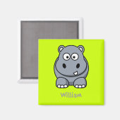 Happy hippo magneet (Voorkant / Achterkant)