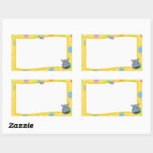 Happy Hippo Naam Tag Sticker (Vel)