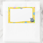 Happy Hippo Naam Tag Sticker (Tas)