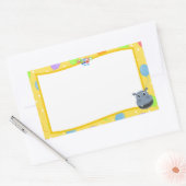 Happy Hippo Naam Tag Sticker (Envelop)