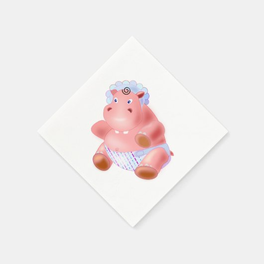 Happy Hippo Napkins Servet (Hoek)