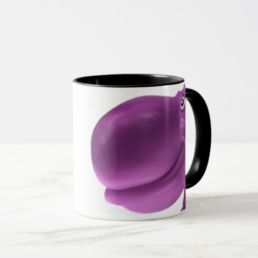 Happy Hippo Paars Mok (Voorkant rechts)