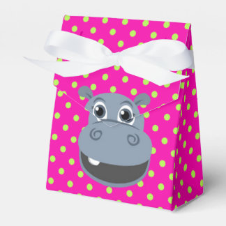 Happy Hippo Party Favor Box Bedankdoosjes