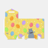 Happy Hippo Party Favor Box Bedankdoosjes (Uitgevouwen)