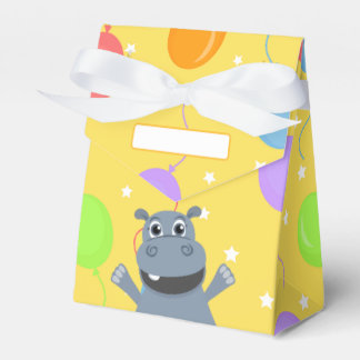 Happy Hippo Party Favor Box Bedankdoosjes