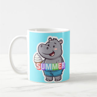 Happy Hippo Summer Mok – Kleurrijke Ice C Mok, 11 